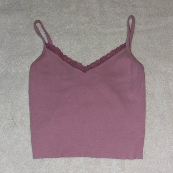 Pink Nicolette Lace Tank Top - Picture 1 of 3
